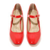 Small Square Last Heel Low-cut Buckle W ork Shoes Plus Size  red  35 - Mega Save Wholesale & Retail