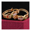 18K Gold Galvanization Zircon Earrings   colorful - Mega Save Wholesale & Retail - 2