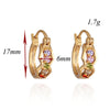 18K Gold Galvanization Zircon Earrings   white - Mega Save Wholesale & Retail - 3