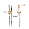 18K Gold Galvanized Zircon Earrings - Mega Save Wholesale & Retail - 3