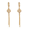 18K Gold Galvanized Zircon Earrings - Mega Save Wholesale & Retail - 1