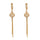 18K Gold Galvanized Zircon Earrings - Mega Save Wholesale & Retail - 1