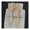 18K Gold Galvanized Zircon Earrings - Mega Save Wholesale & Retail - 2