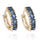 18K Gold Galvanized Zircon Earrings   blue - Mega Save Wholesale & Retail - 1