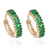 18K Gold Galvanized Zircon Earrings   green - Mega Save Wholesale & Retail - 1