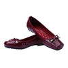 Plus Size Patent Leather Bowknot Low-cut Square Last Flat Thin Shoes  red - Mega Save Wholesale & Retail - 1