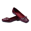 Plus Size Patent Leather Bowknot Low-cut Square Last Flat Thin Shoes  red  35 - Mega Save Wholesale & Retail