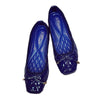 Plus Size Patent Leather Bowknot Low-cut Square Last Flat Thin Shoes  blue - Mega Save Wholesale & Retail - 1