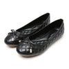 Bowknot Plus Size Mom Moccasin-gommino Flat Thin Shoes  black - Mega Save Wholesale & Retail