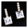 Ear Studs Stylish Square Zircon Ear Accessory  gold plated white zircon - Mega Save Wholesale & Retail - 2