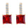 Ear Studs Stylish Square Zircon Ear Accessory   gold plated red zircon - Mega Save Wholesale & Retail - 1