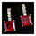 Ear Studs Stylish Square Zircon Ear Accessory   gold plated red zircon - Mega Save Wholesale & Retail - 2