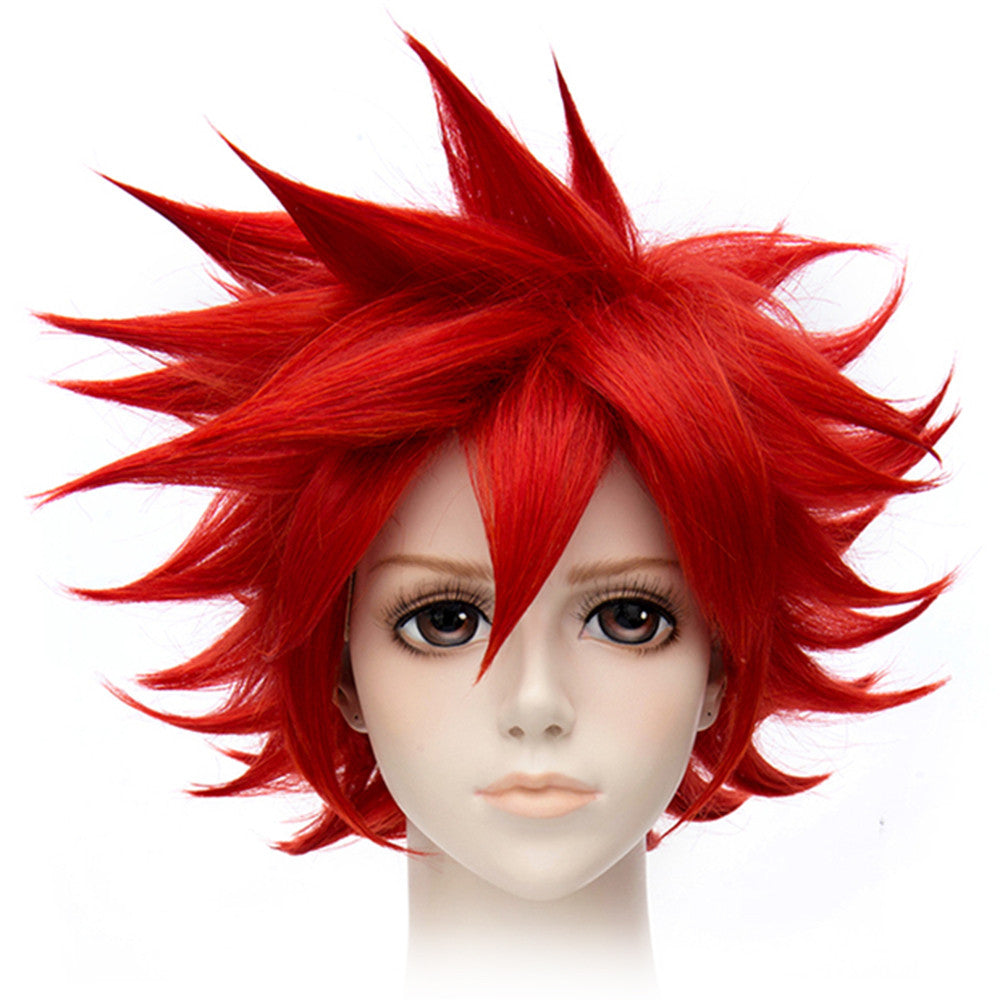 Red Contra Warping Short Hair Cosplay Wig