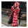 Down Coat Long Thick Printing Woman Cotton Coat   red   L - Mega Save Wholesale & Retail - 2