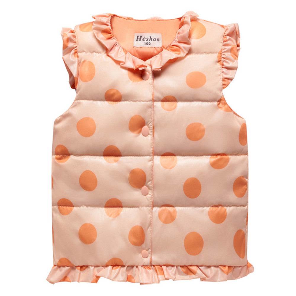 Winter Light Thin Gitl Waistcoat Vest Down Coat   orange    90cm - Mega Save Wholesale & Retail - 1