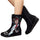 Fly to the Moon Vintage Beijing Cloth Shoes Embroidered Boots black - Mega Save Wholesale & Retail - 1