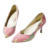 Pattern High Heel Pointed Thin Heel Shoes Rhinestone  Women Plus Size   pink - Mega Save Wholesale & Retail