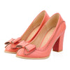 High Heel Hollow Macrame Bowknot Women Shoes Plus Size  pink - Mega Save Wholesale & Retail