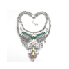 New European Big Brand Decoration Necklace Exaggerated Zircon Vintage Necklace Ornament   green - Mega Save Wholesale & Retail - 3