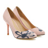 Low-cut Thin Shoes Printing Thin High Heel  pink - Mega Save Wholesale & Retail - 1