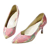 Pattern High Heel Pointed Thin Heel Shoes Rhinestone  Women Plus Size   pink - Mega Save Wholesale & Retail - 1