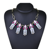 New Item Hot Sold Resin Zircon Fake Collar Necklace Ornament   pink - Mega Save Wholesale & Retail