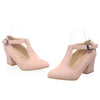 Small Pointed Buckle Thick Heel Thin Shoes  pink - Mega Save Wholesale & Retail - 1