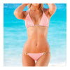 Swimwear Swimsuit Metal Buckle Women's Bikini Set  pink  S - Mega Save Wholesale & Retail