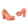 High Heel Hollow Macrame Bowknot Women Shoes Plus Size  pink - Mega Save Wholesale & Retail - 2