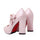 Platform High Thick Heel Bowknot Pointed Thin Shoes  pink - Mega Save Wholesale & Retail - 2