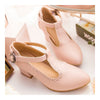 Small Pointed Buckle Thick Heel Thin Shoes  pink - Mega Save Wholesale & Retail - 2