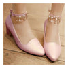 Low-cut Sweet Princess Thin Shoes Thick High Heel  pink - Mega Save Wholesale & Retail - 2