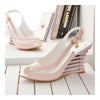 Casual Comfortable Slipsole Peep-toe Sandals Buckle Patent Leather  pink - Mega Save Wholesale & Retail - 2