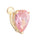 Body Puncture Ornament Water-drop Shape Navel Ring   gold plated pink zircon - Mega Save Wholesale & Retail - 1