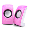 USB2.0 Mini 3D Stereo Surround Sound USB Sound Speakers(1 Pair) Pink - Mega Save Wholesale & Retail - 1