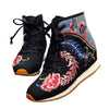 Sports Boots Vintage Beijing Cloth Shoes Embroidered Boots black - Mega Save Wholesale & Retail - 1