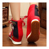 Sports Boots Vintage Beijing Cloth Shoes Embroidered Boots red - Mega Save Wholesale & Retail - 4