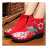 Colorful Phoenix Vintage Beijing Cloth Shoes Embroidered Boots red - Mega Save Wholesale & Retail - 3