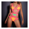 Sexy Bikini Tie Assorted Colors Siamesed Swimwear Swimsuit  pink+yellow  S - Mega Save Wholesale & Retail