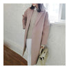 Solid Color Long Sleeve Coat Woman Middle Long    S - Mega Save Wholesale & Retail - 2