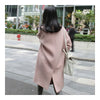 Solid Color Long Sleeve Coat Woman Middle Long    S - Mega Save Wholesale & Retail - 3
