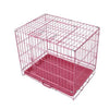 dog cage pet cage wire cage cat cage folded cage different size   70cm   Pink - Mega Save Wholesale & Retail - 1