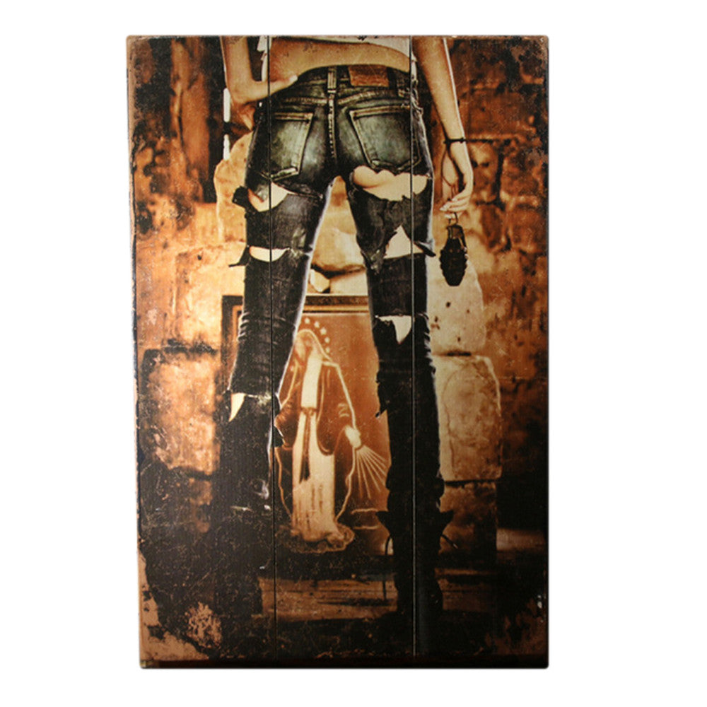 40x60 Series Vintage Wood Wall Hanging Decoration   8brown - Mega Save Wholesale & Retail - 1