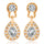 Noble Vintage Gem Earrings   gold plated white zircon - Mega Save Wholesale & Retail - 1