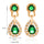 Noble Vintage Gem Earrings    gold plated red zircon - Mega Save Wholesale & Retail - 4
