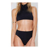 Bikini Set High-necked High-waisted Bandage Swimsuit Swimwear  S - Mega Save Wholesale & Retail