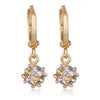 18K Gold Galvanized Zircon Earrings   white - Mega Save Wholesale & Retail - 1