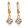 18K Gold Galvanized Zircon Earrings   white - Mega Save Wholesale & Retail - 1