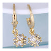 18K Gold Galvanized Zircon Earrings   white - Mega Save Wholesale & Retail - 2