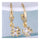 18K Gold Galvanized Zircon Earrings   white - Mega Save Wholesale & Retail - 2